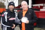 Rhodri Giggs presents award to Richard Kedzior
